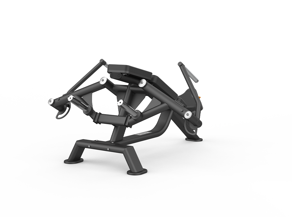Black metal stand on a white background