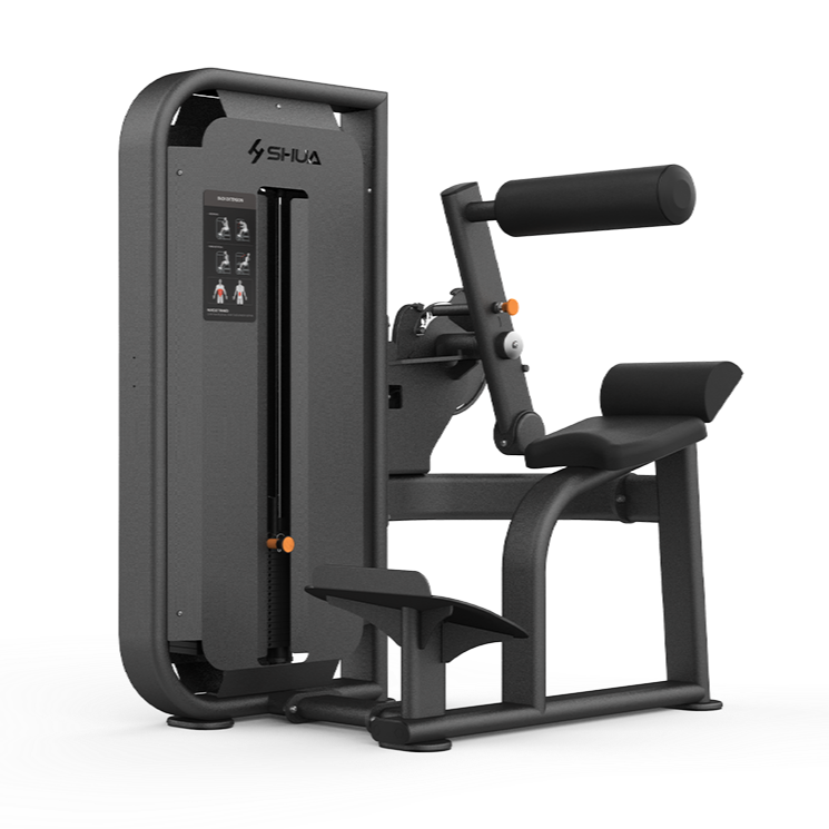 Black gym machine with 'Shuva' branding on a white background