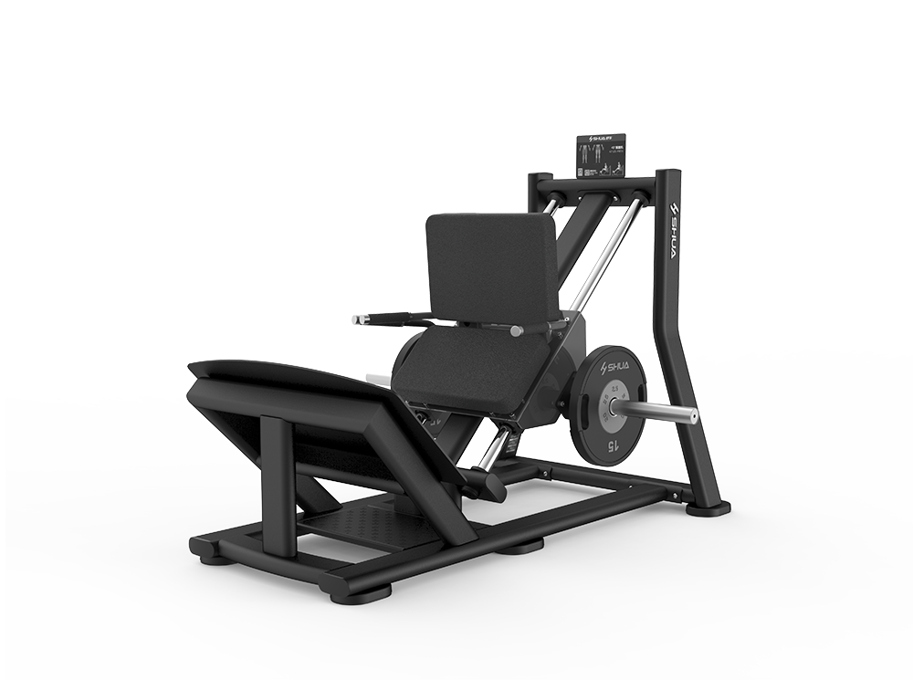 Black gym machine on a white background