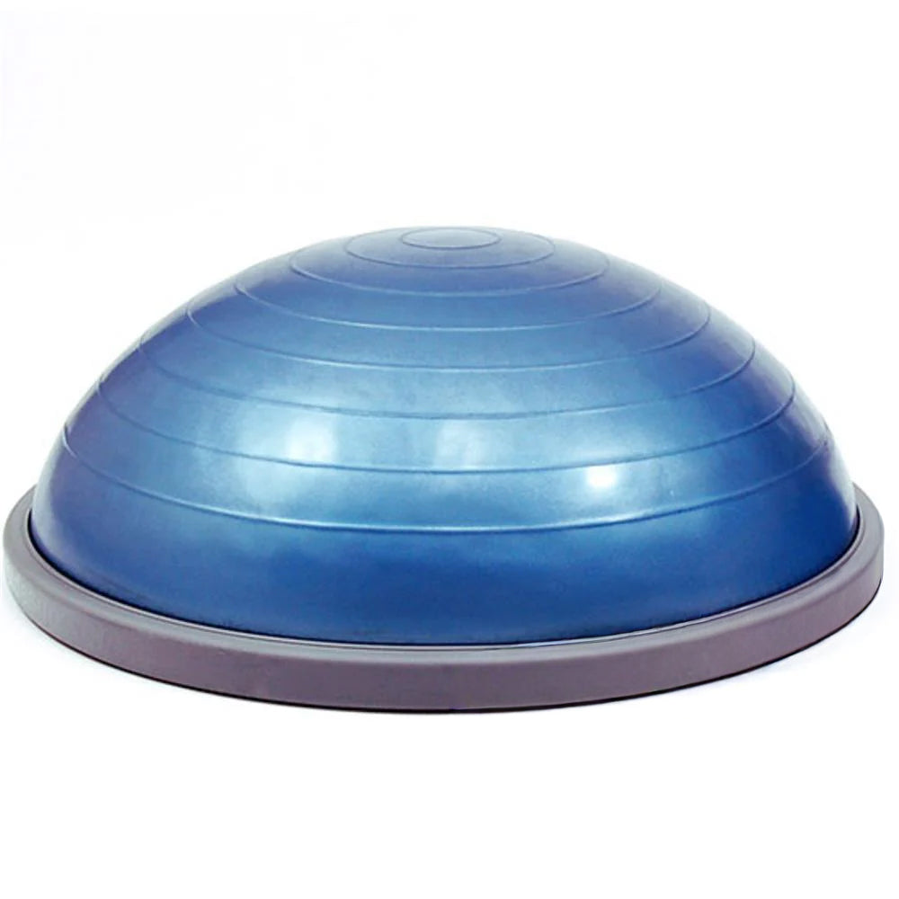 Blue balance ball on a white background