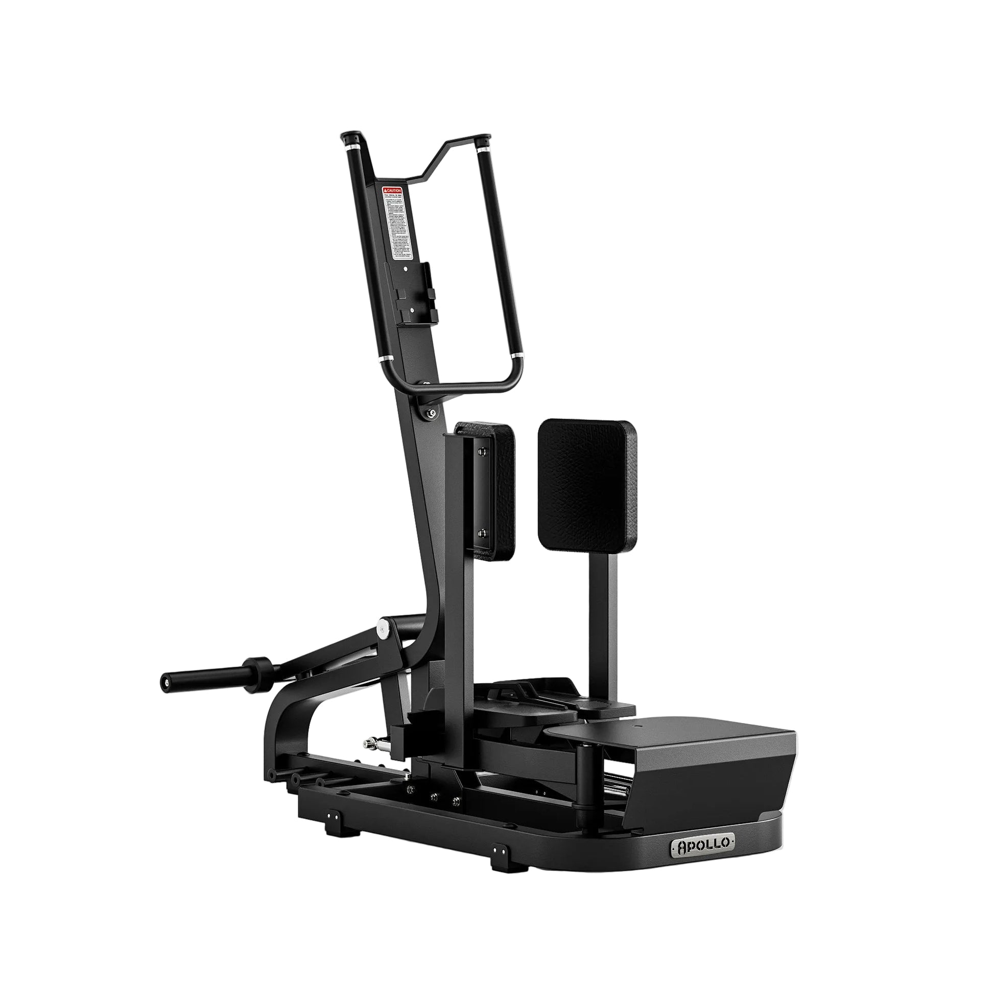 Black exercise machine with 'Apollo' branding on a white background
