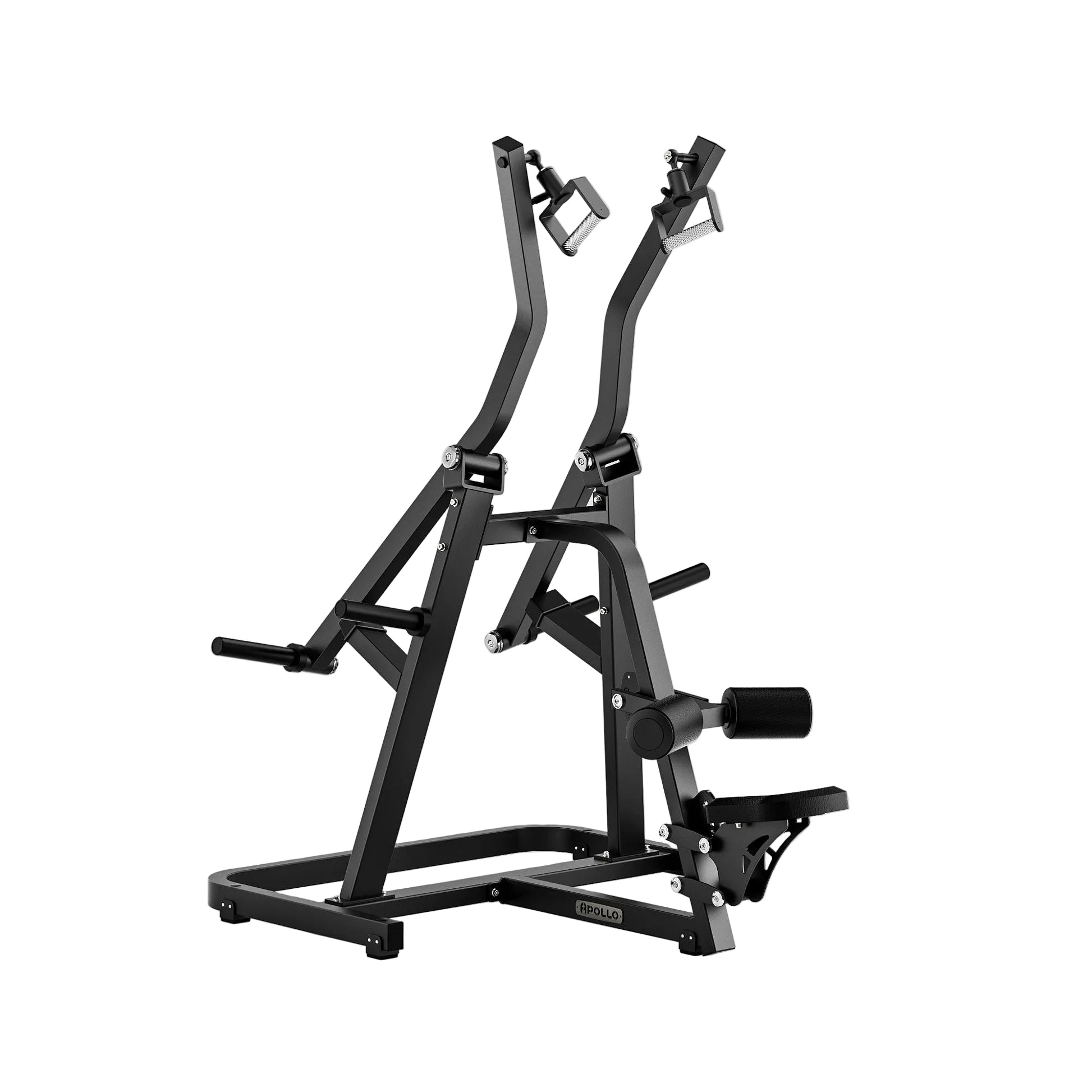 Black weight lifting machine on a white background