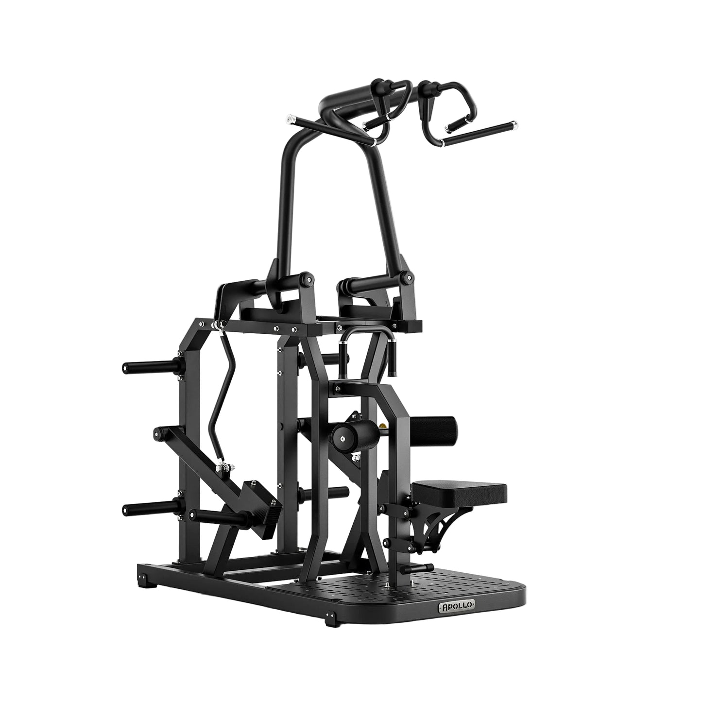 Black gym machine on a white background