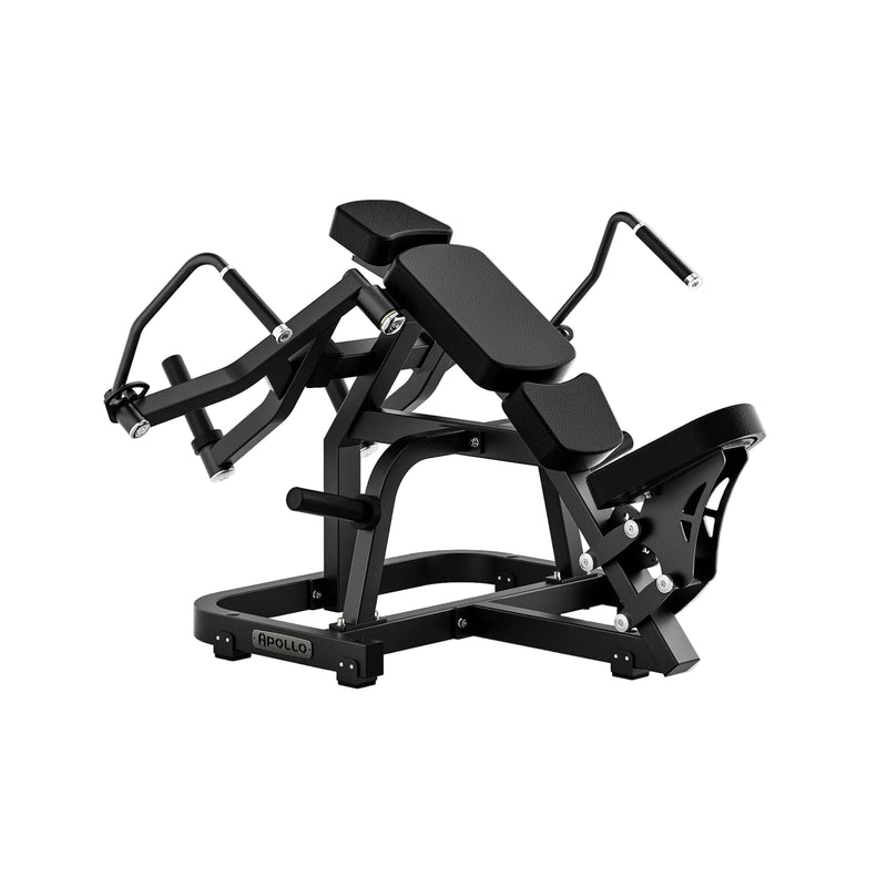 Black weightlifting bench on a white background