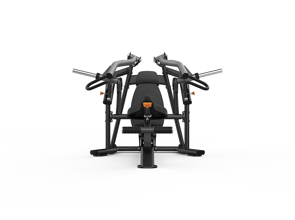 Black weightlifting machine on a white background