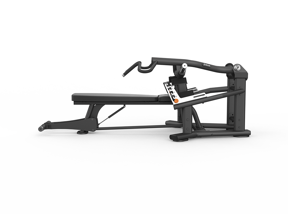 Black weightlifting machine on a white background