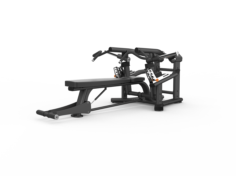 Black gym machine on a white background