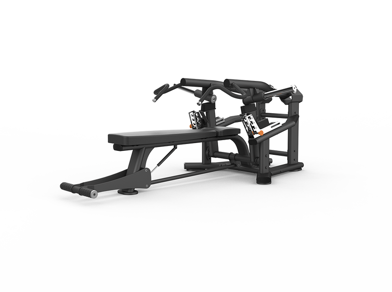 Black gym machine on a white background
