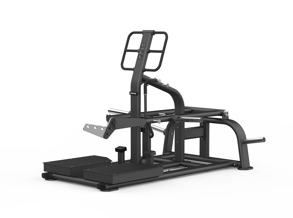 Black gym machine on a white background