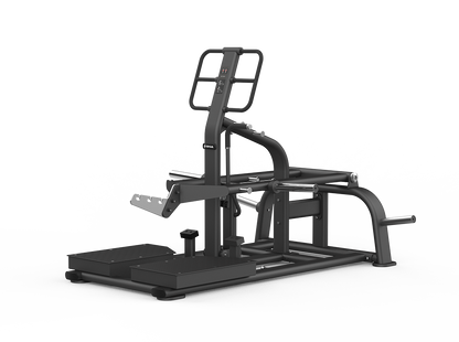 Black gym machine on a white background