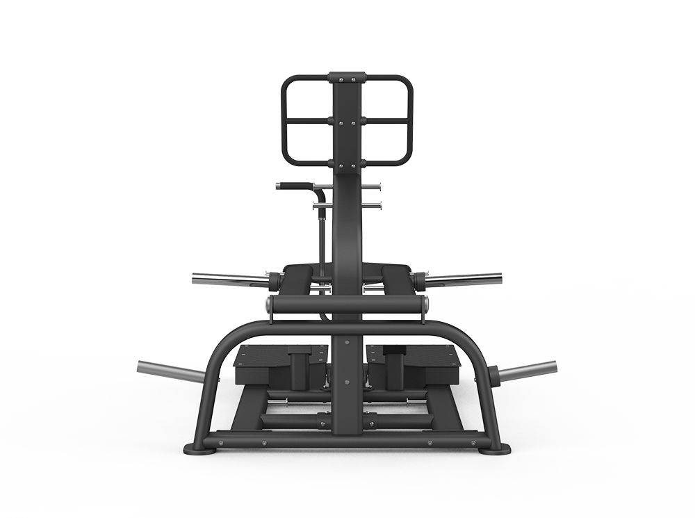 Black gym machine on a white background