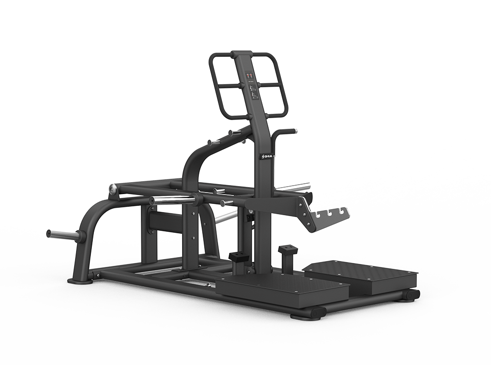 Black gym machine on a white background