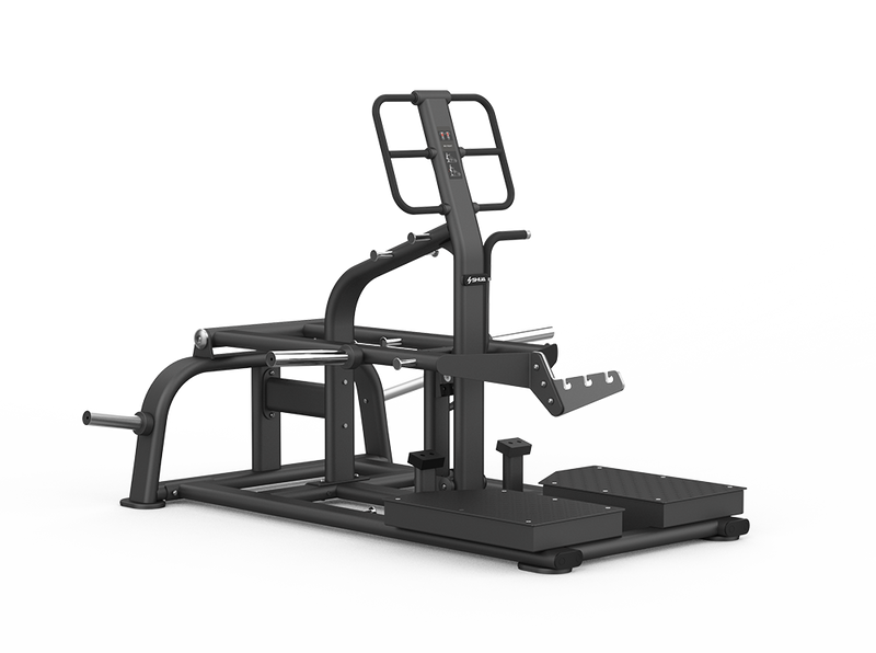 Black gym machine on a white background