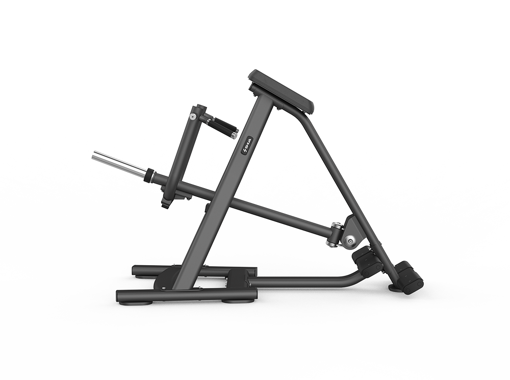 Black weightlifting machine on a white background
