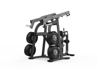 Gym machine with weights on a white background