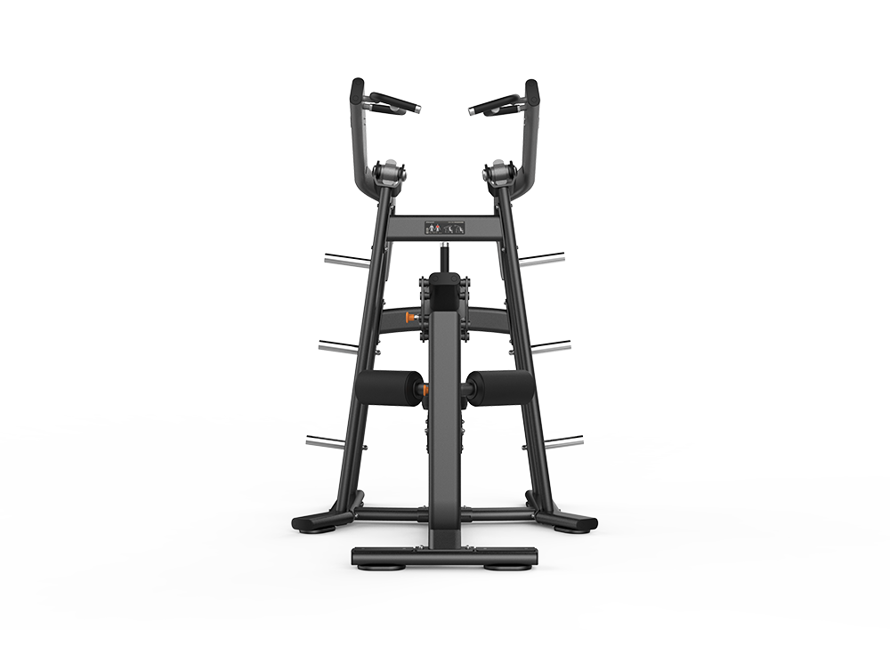 Black weightlifting stand on a white background