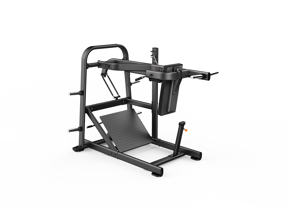 Black gym machine on a white background