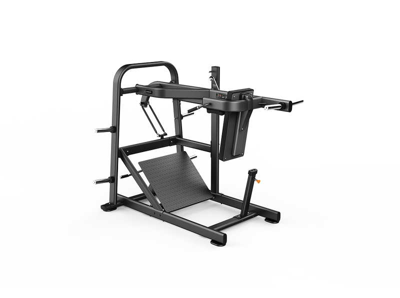 Black gym machine on a white background