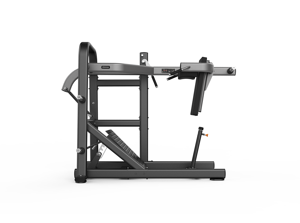 Gray gym machine on a white background