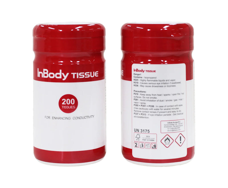 Inbody Tissues bottles on a white background