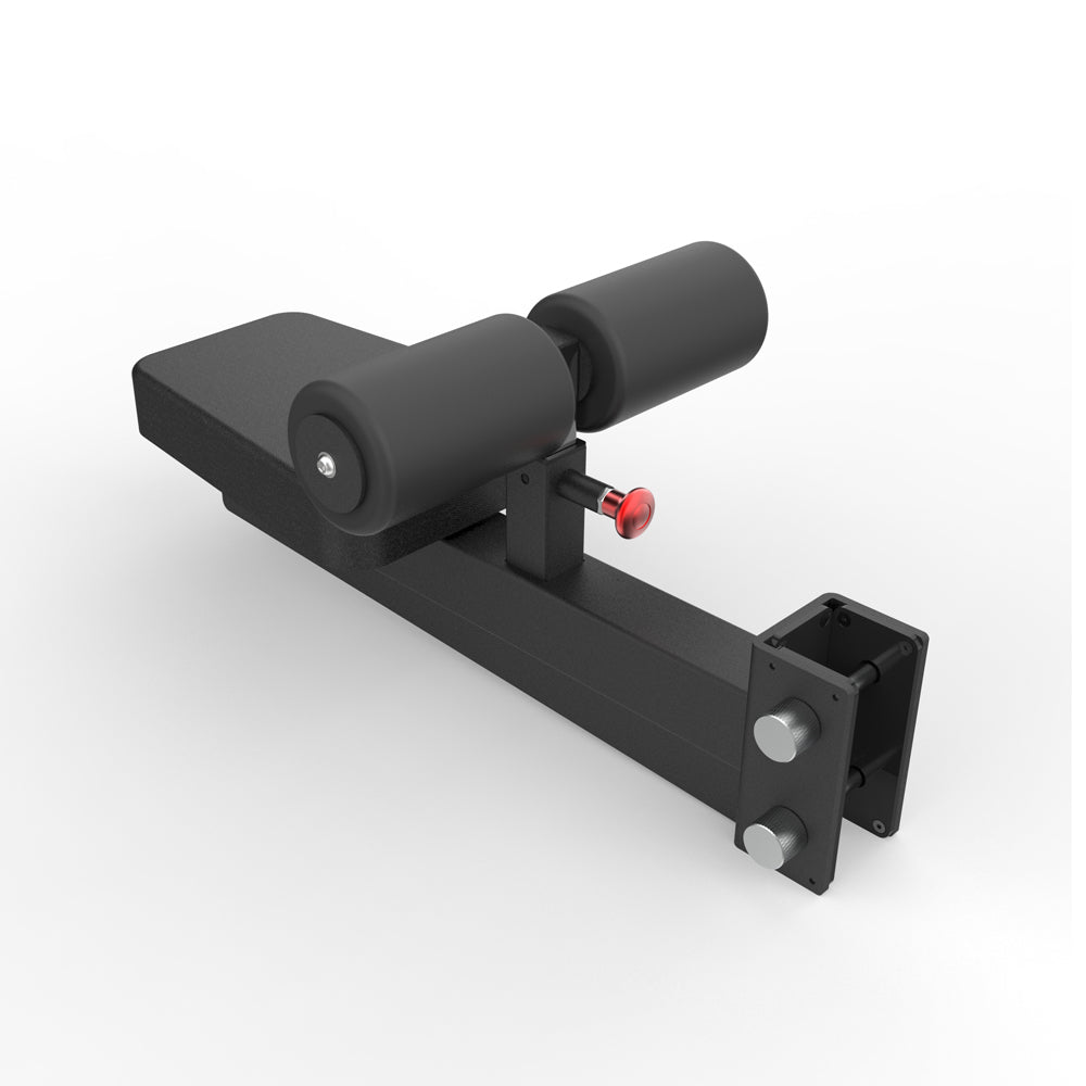 Black mechanical component on a white background
