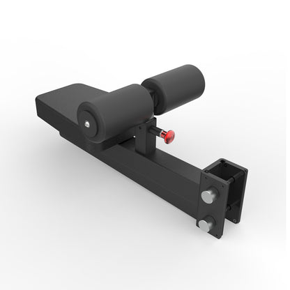 Black mechanical component on a white background