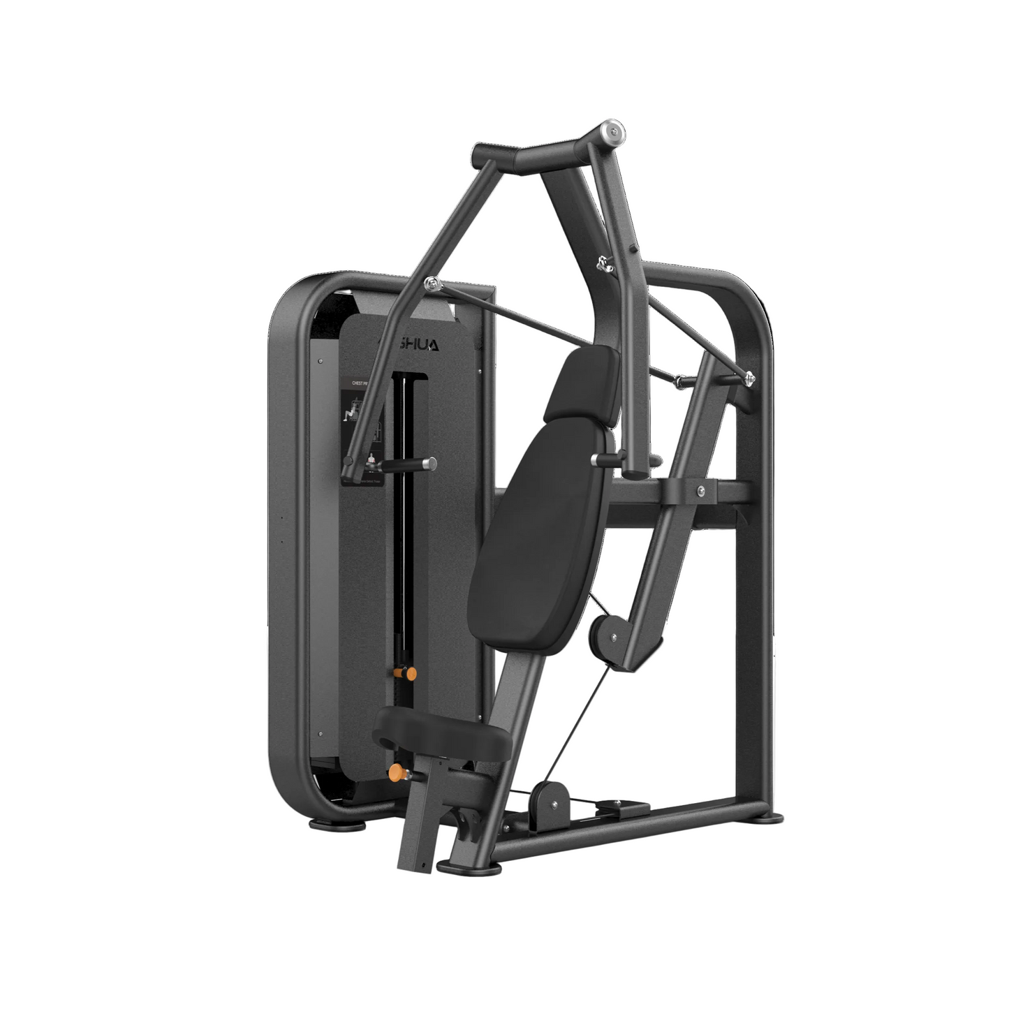 Black gym machine on a white background