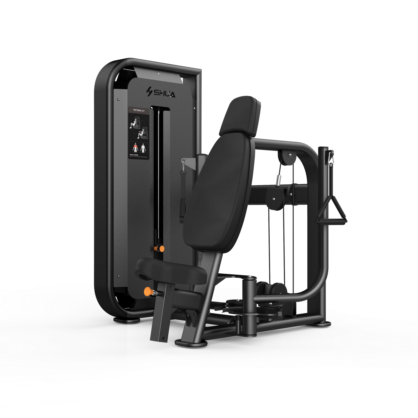 Black gym machine with 'Solex' branding on a white background