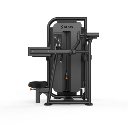 Black gym machine on a white background