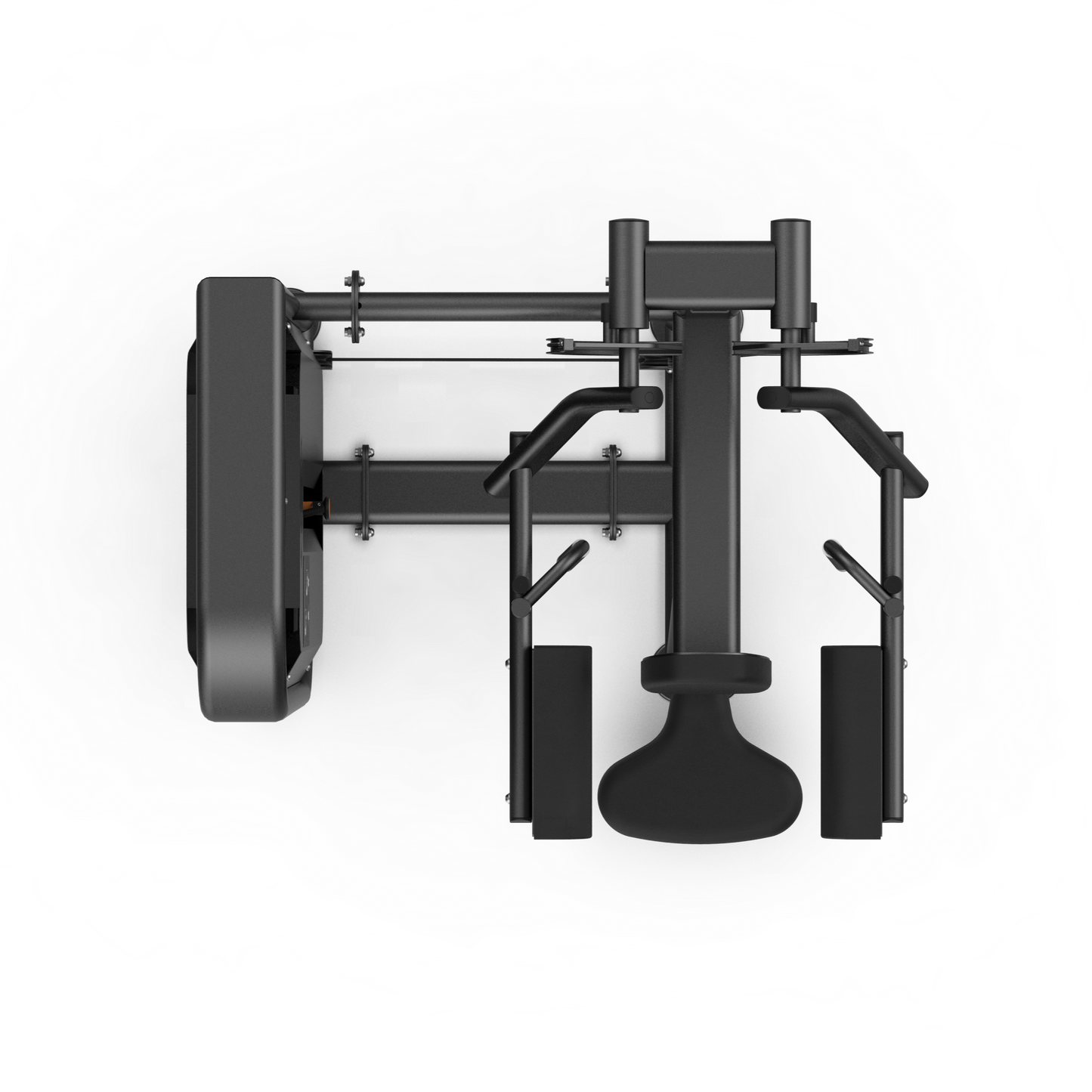 Black gym machine on a white background