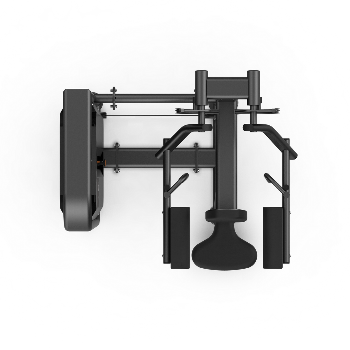 Black gym machine on a white background