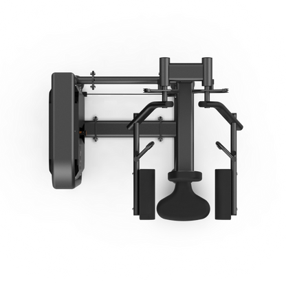 Black gym machine on a white background