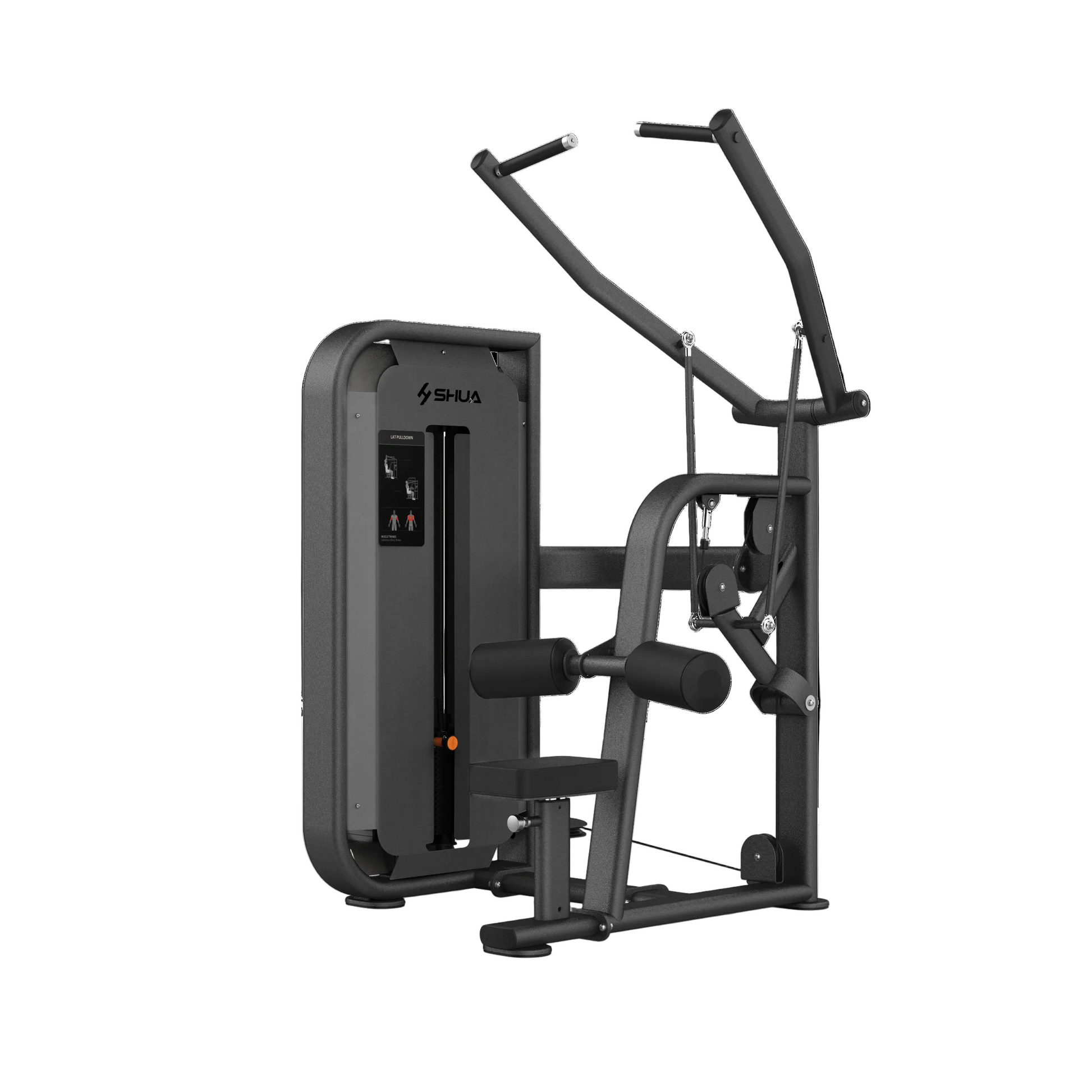 Black gym machine on a white background