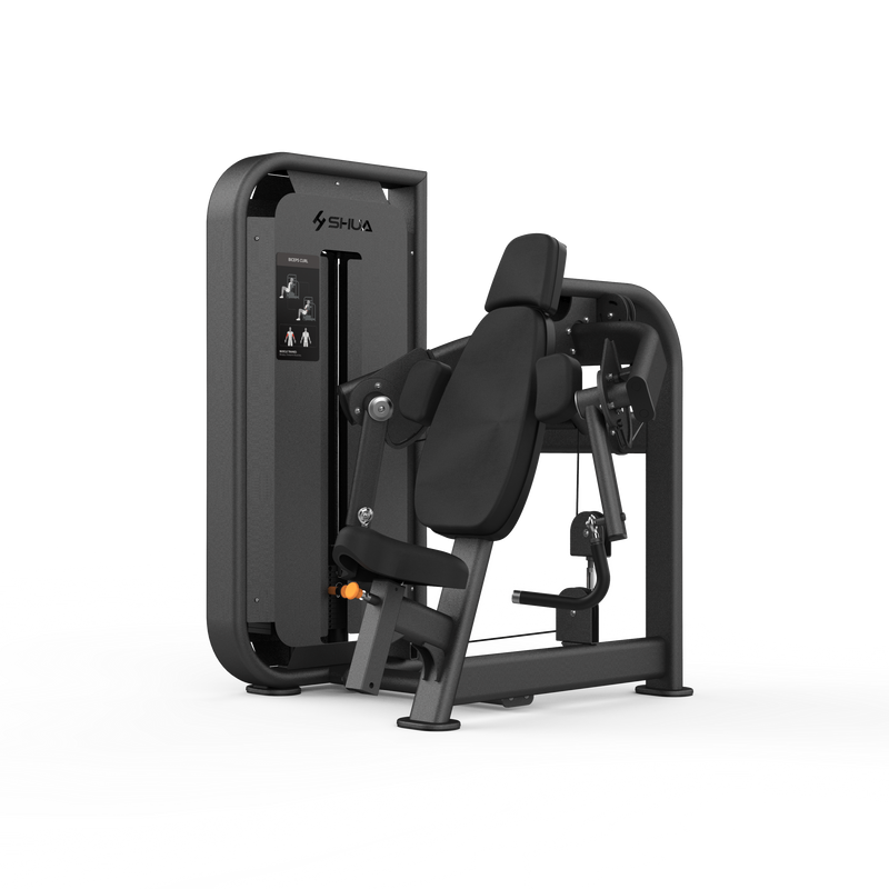 Black gym machine on a white background