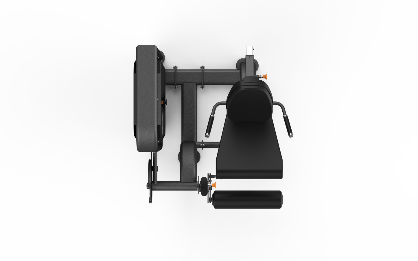 Black gym machine on a white background