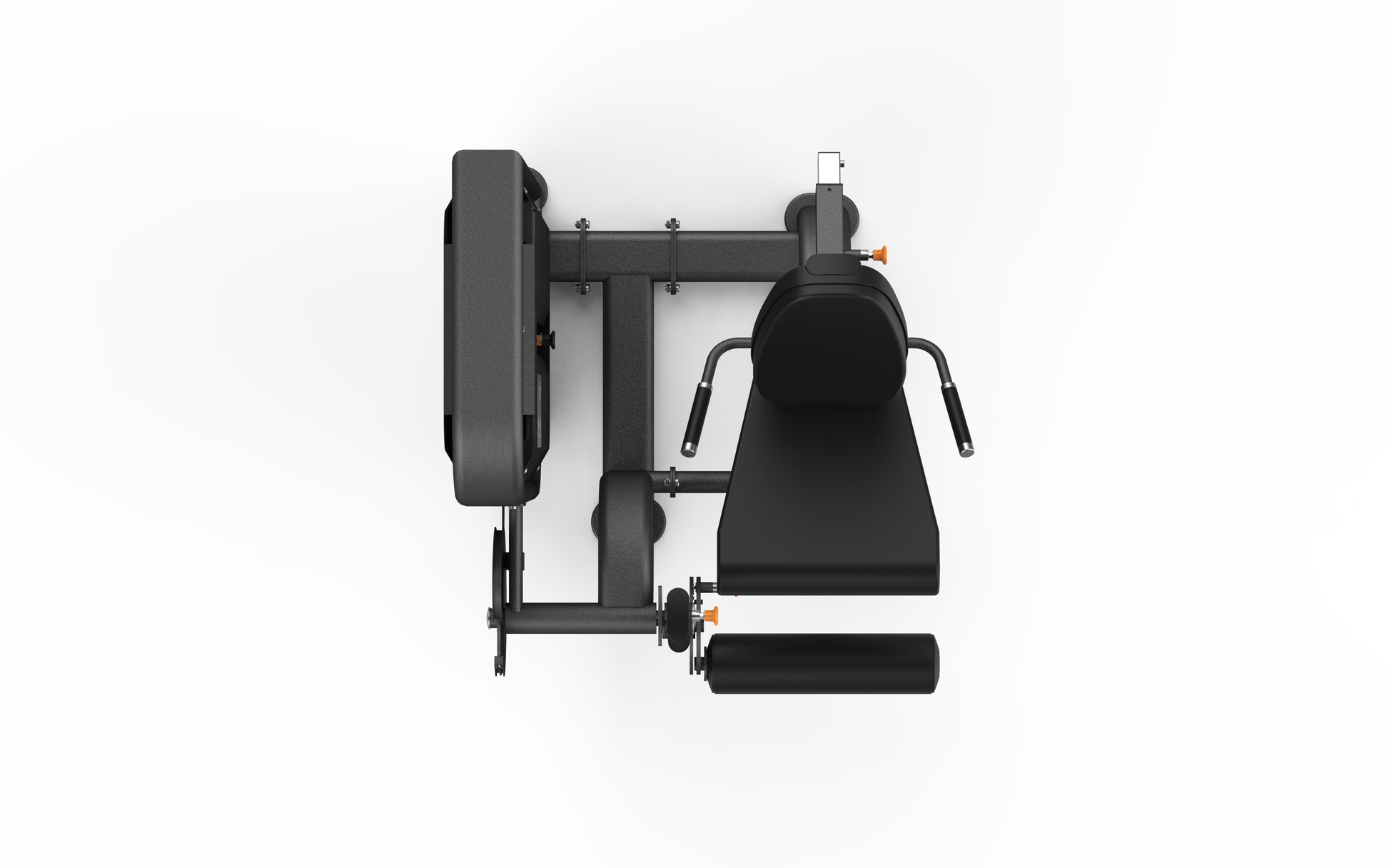 Black gym machine on a white background