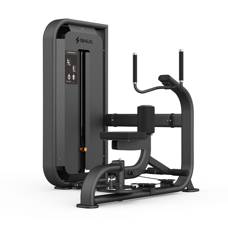 Black gym machine with 'Shuva' branding on a white background