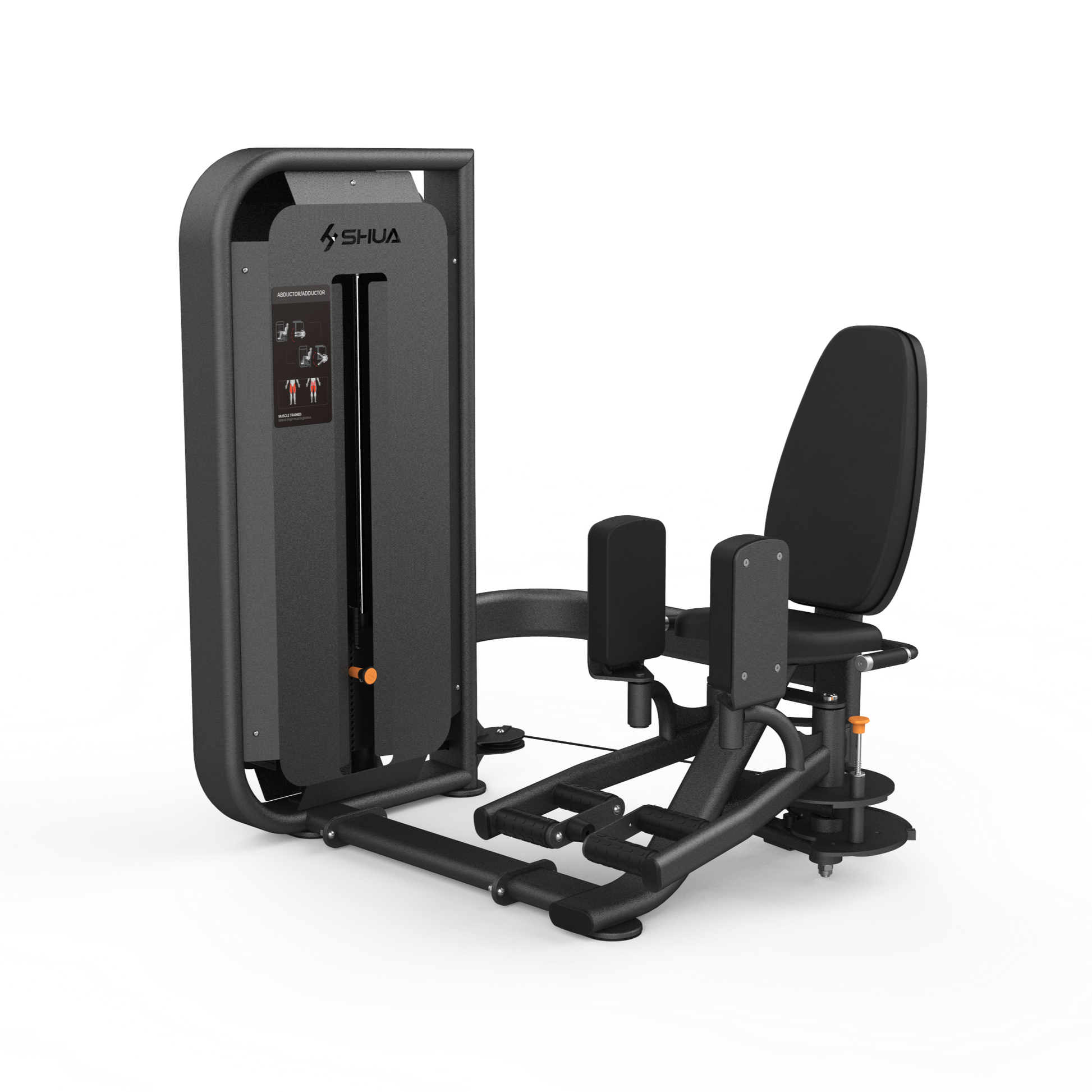 Black exercise machine with Shuva branding on a white background