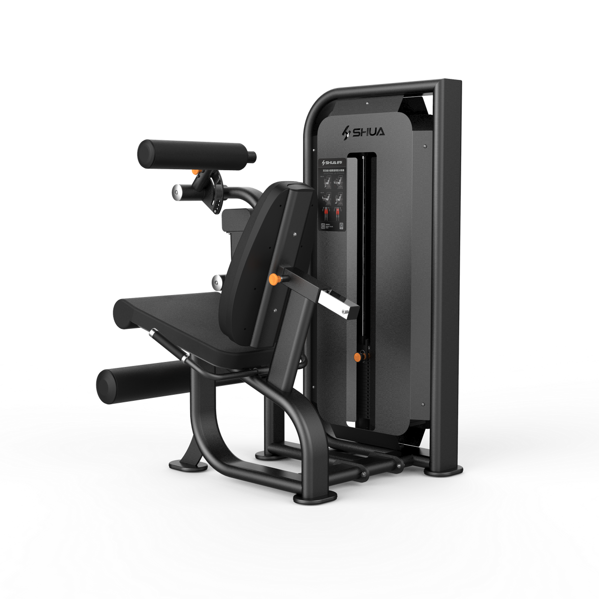 Black fitness machine with 'Shuva' branding on a white background