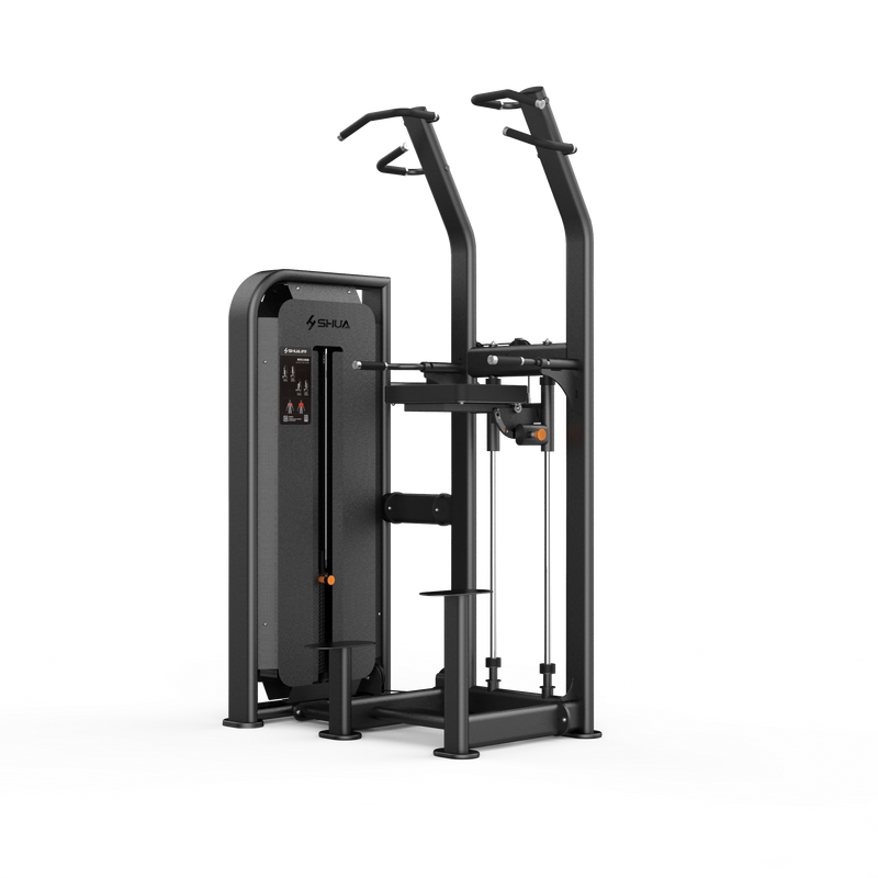 Black gym machine on a white background