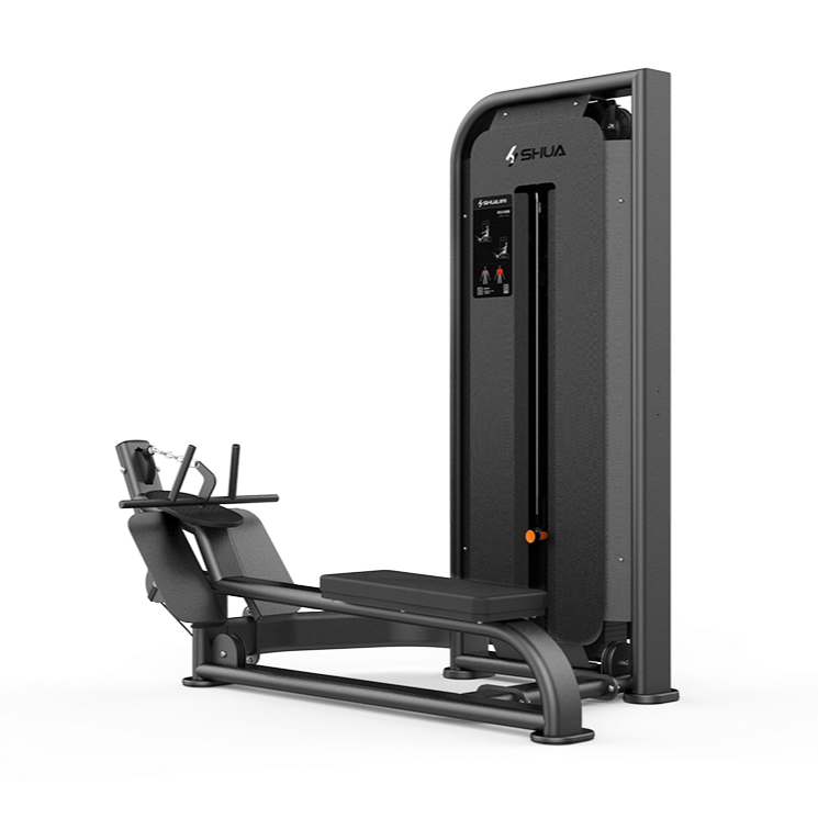 Black gym machine with 'Shuva' branding on a white background