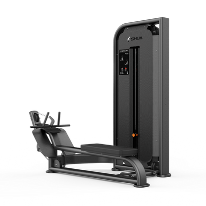 Black gym machine with 'Shuva' branding on a white background