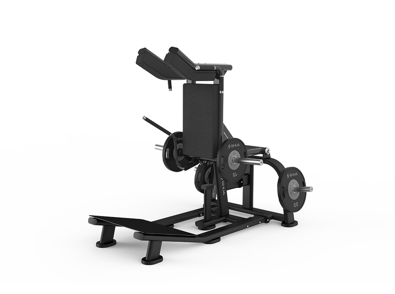 Black weightlifting machine on a white background