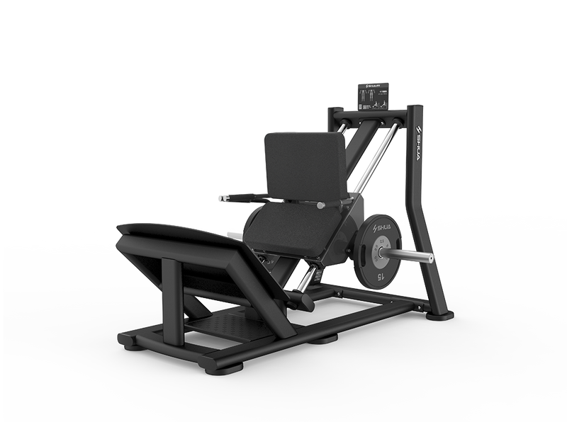 Black gym machine on a white background