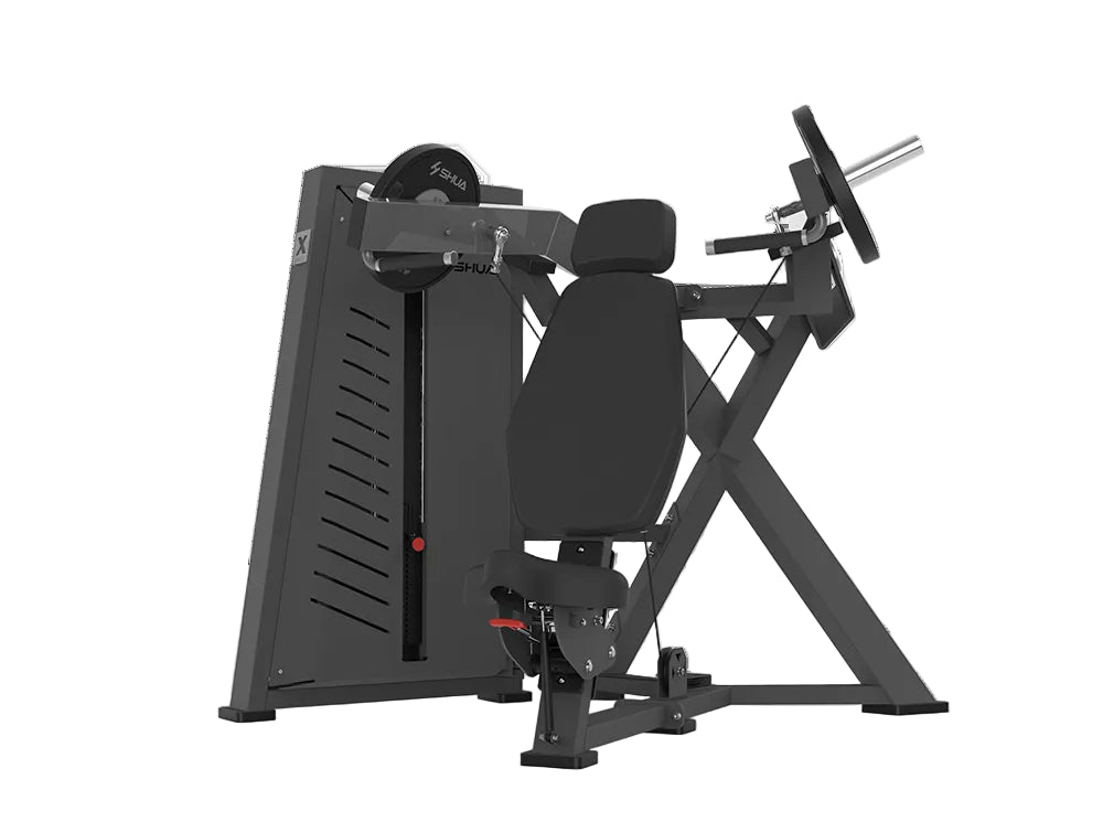 Black gym machine on a white background