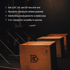 Wooden Jump Box 3in1