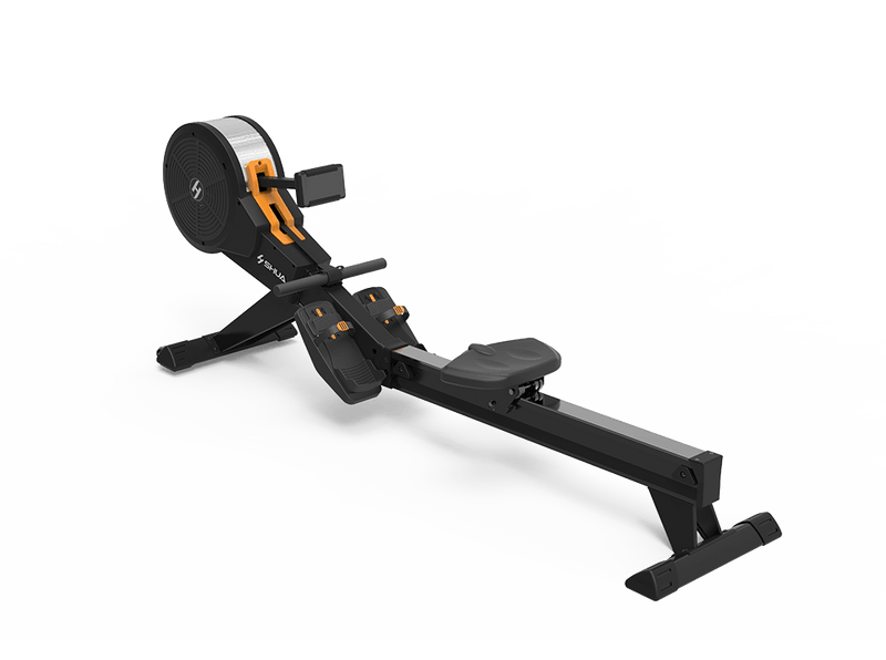 SHUA Light Commercial Rower Diagonal View - Apollo Fitness