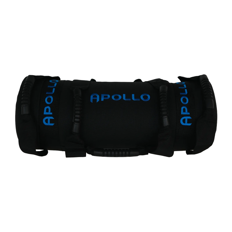 Black dog coat with 'Apollo' branding on a white background