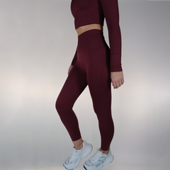 Power Leggings - Burgundy