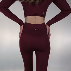 Power Leggings - Burgundy